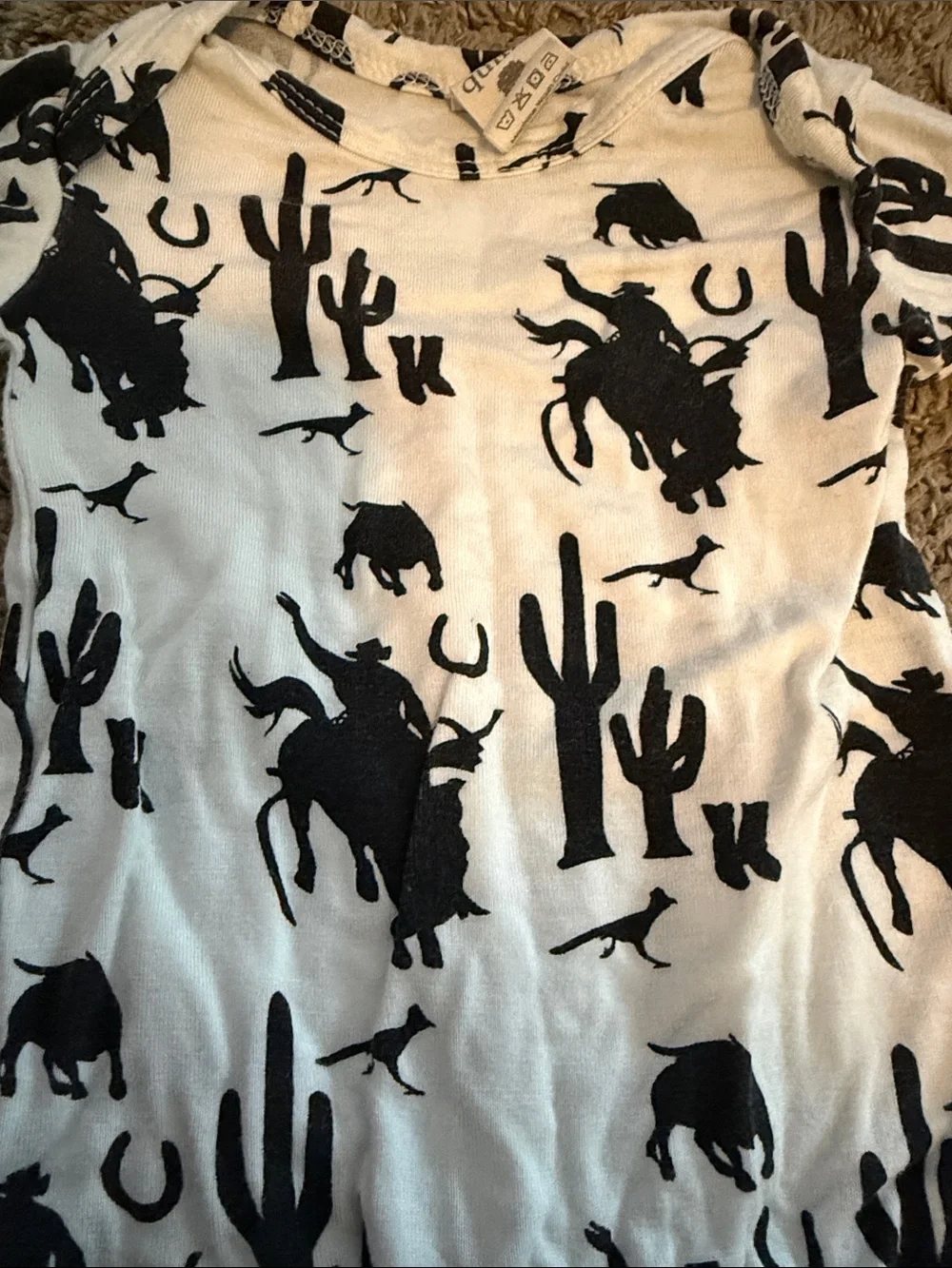 Cowboy Western One Piece Footie